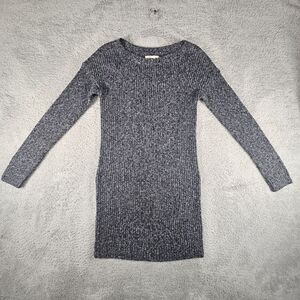 Hollister‎ Sweater Dress Womens S Knit Boat Neck Knee L/S Preppy Holiday Season